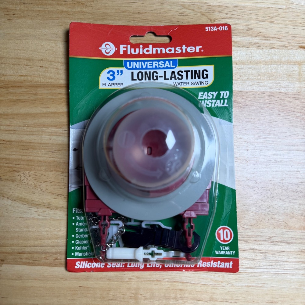 Fluidmaster‎ Toilet Flapper 513A-016 Silicone Universal 3 Inch Red Repair Part
